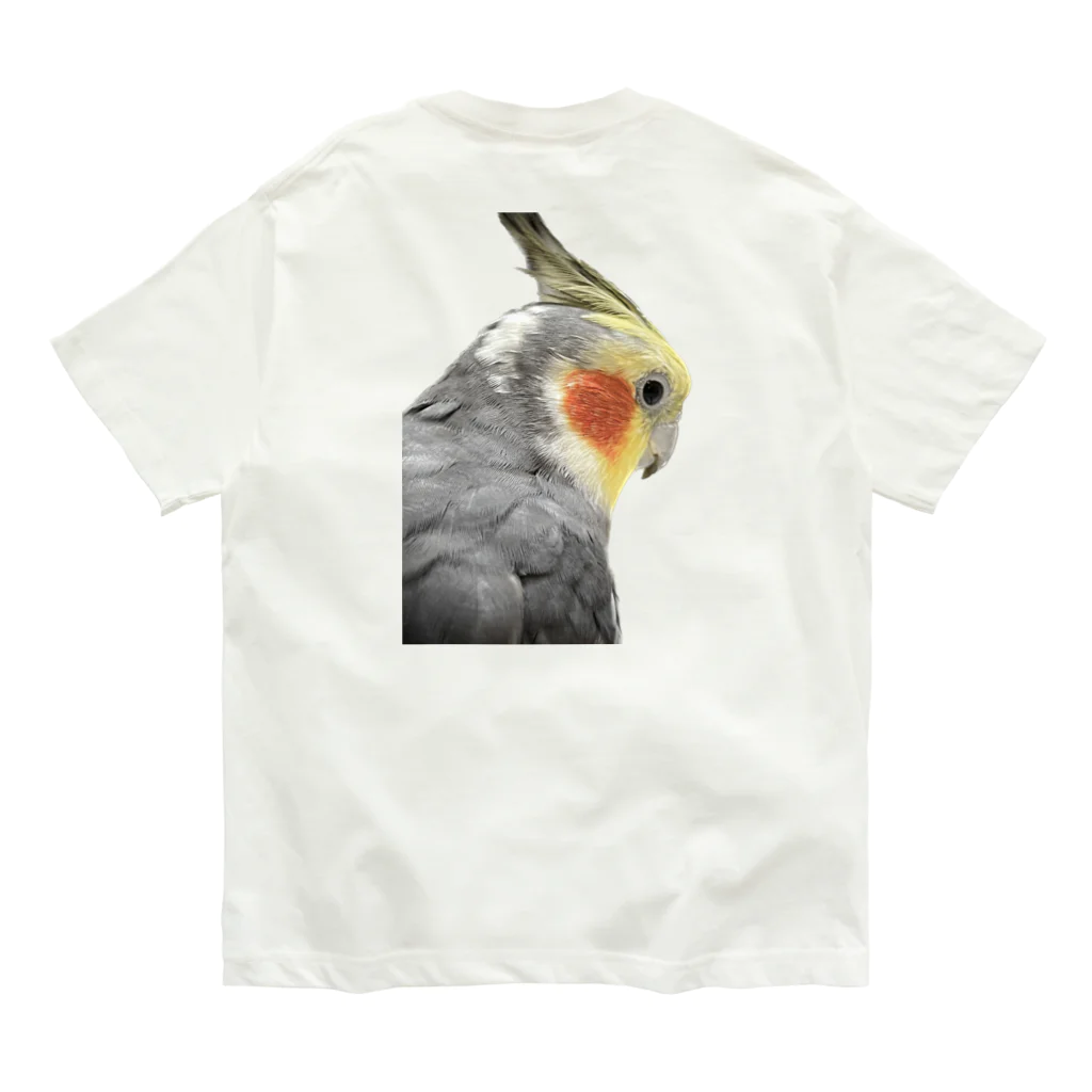 オカメ日記chのオカメインコのグッズ オーガニックコットンTシャツ