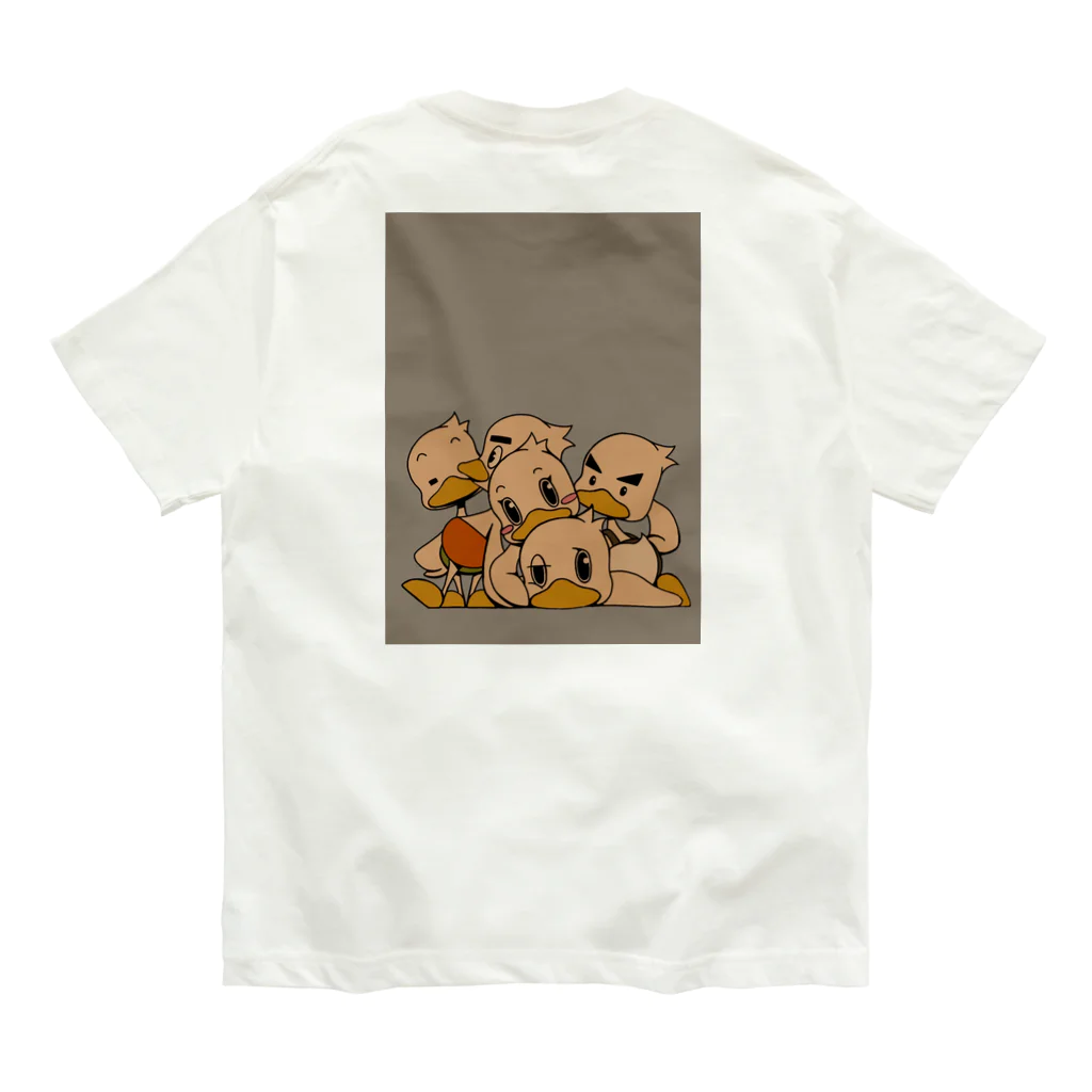 teamしょこの小鳥の５つ子バッグプリントT オーガニックコットンTシャツ