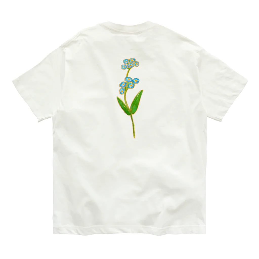 segasworksのForget me not（勿忘草と燕ちゃん） オーガニックコットンTシャツ