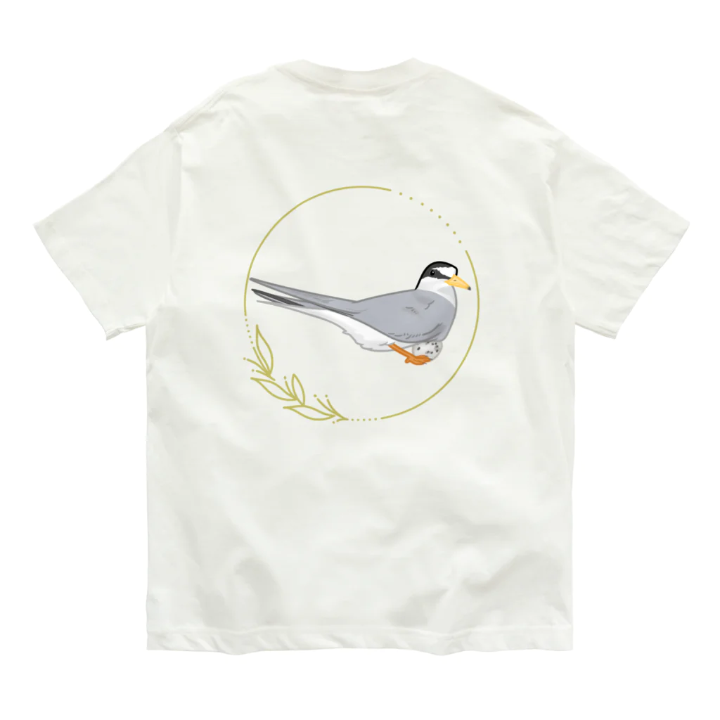 やちよ｜リアル鳥イラストのコアジサシさん オーガニックコットンTシャツ