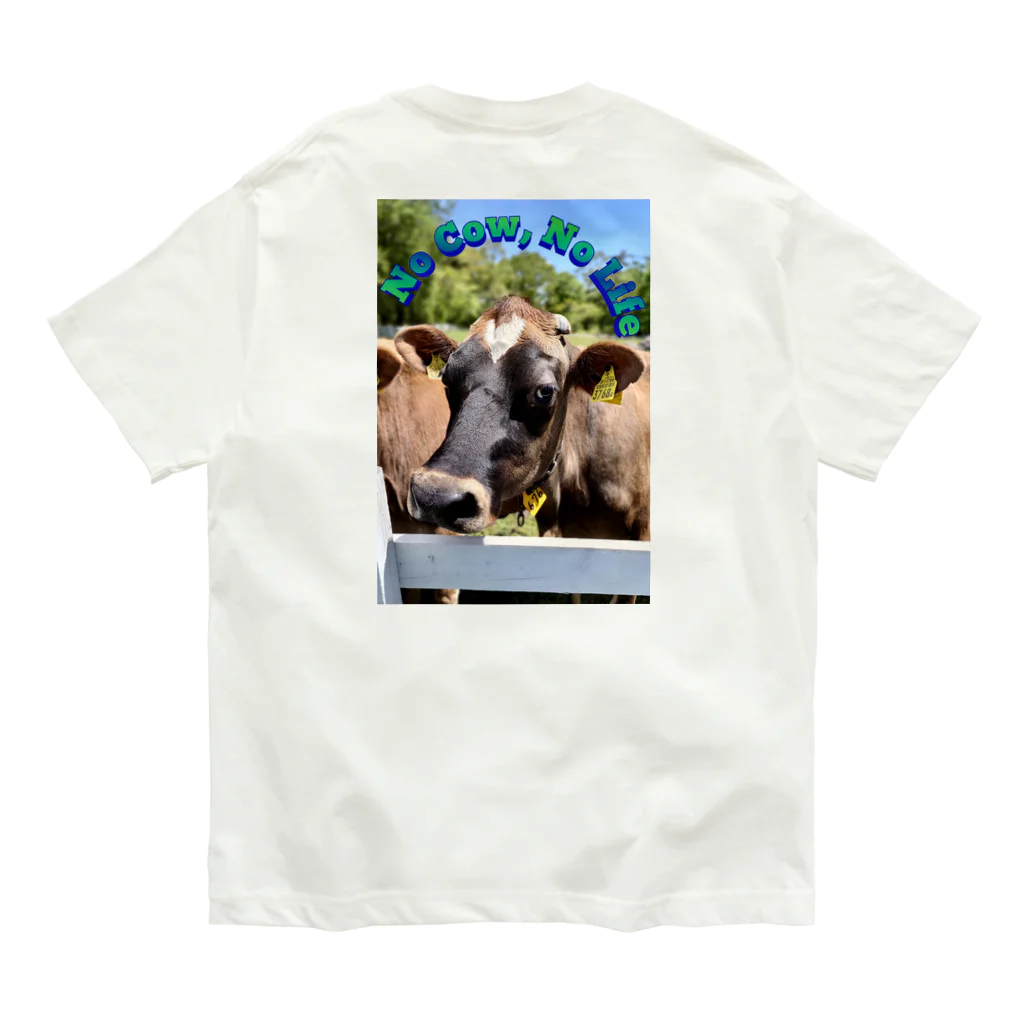 おかゆさんのお店のNo Cow,No Life 2 Organic Cotton T-Shirt