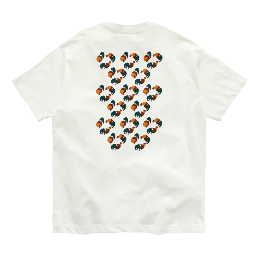 しもべ(鶏勉強中)の三つ巴郡上地鶏 Organic Cotton T-Shirt