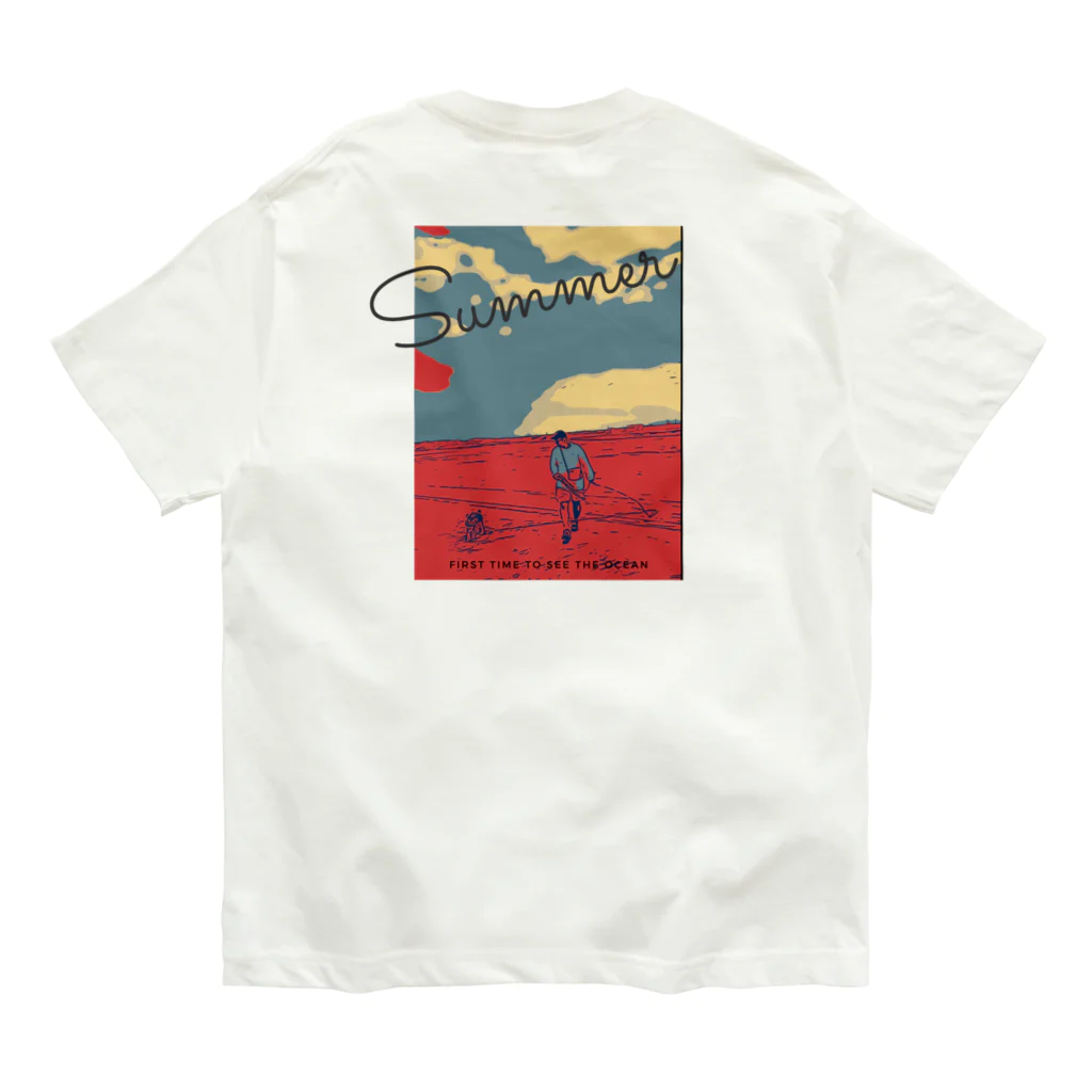 ミニチュアシュナウザー　B&Sのミニチュアシュナウザー　B&S ocean オーガニックコットンTシャツ