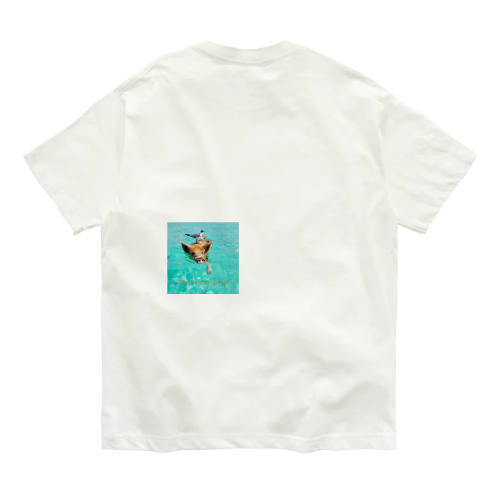 MOMOTAKAショップの海のかけら - ピグとバード Organic Cotton T-Shirt