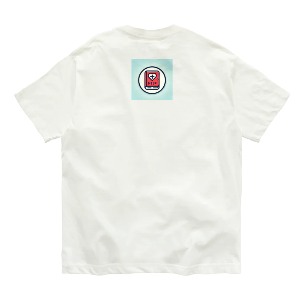 豊風本舗の手帳とヘルプマークのピクトグラム Organic Cotton T-Shirt