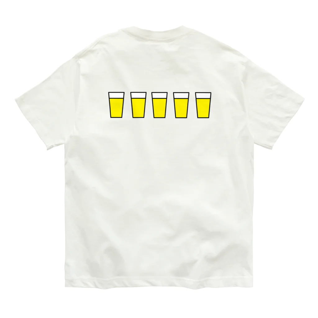 BEERのビール_ロゴ(透過) オーガニックコットンTシャツ