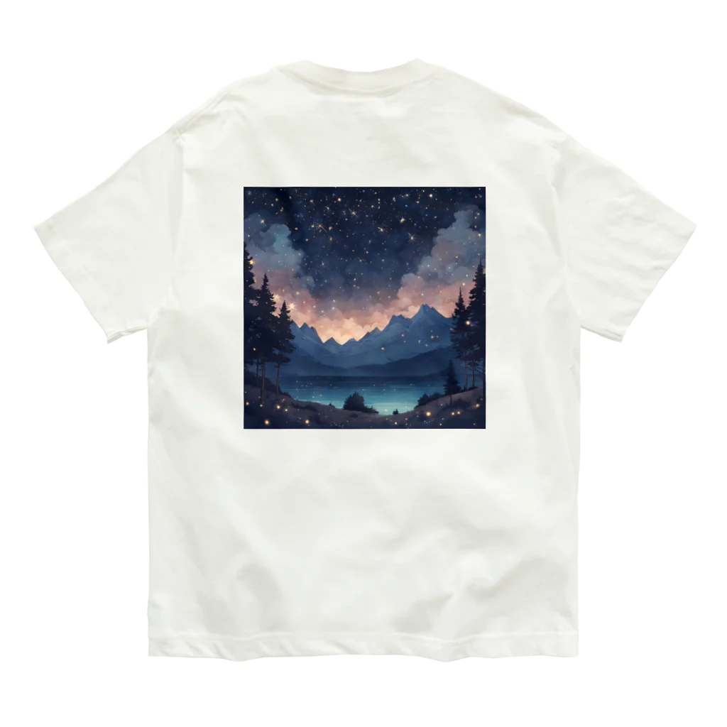 夜景ショップの満天の星空が綺麗なグッズ Organic Cotton T-Shirt