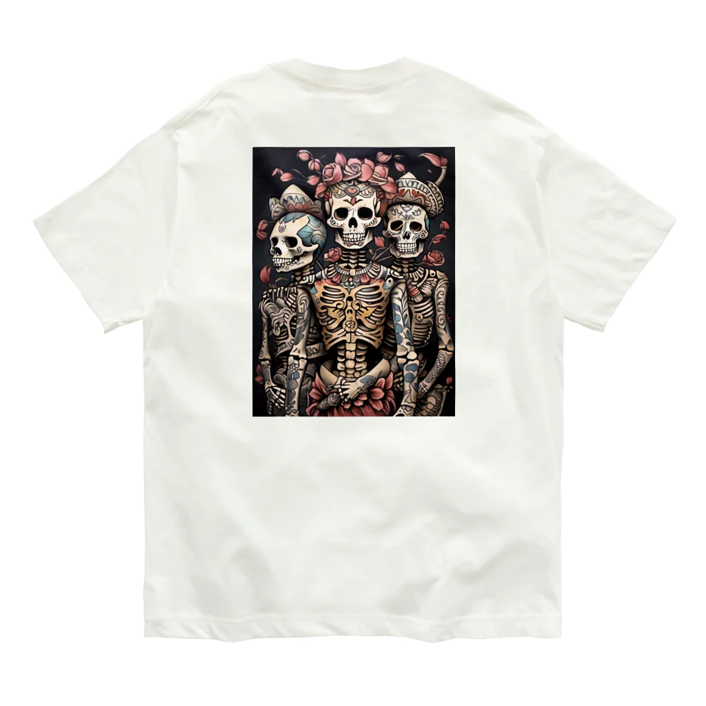 Skull sectionのガイコツのデザイン オーガニックコットンTシャツ