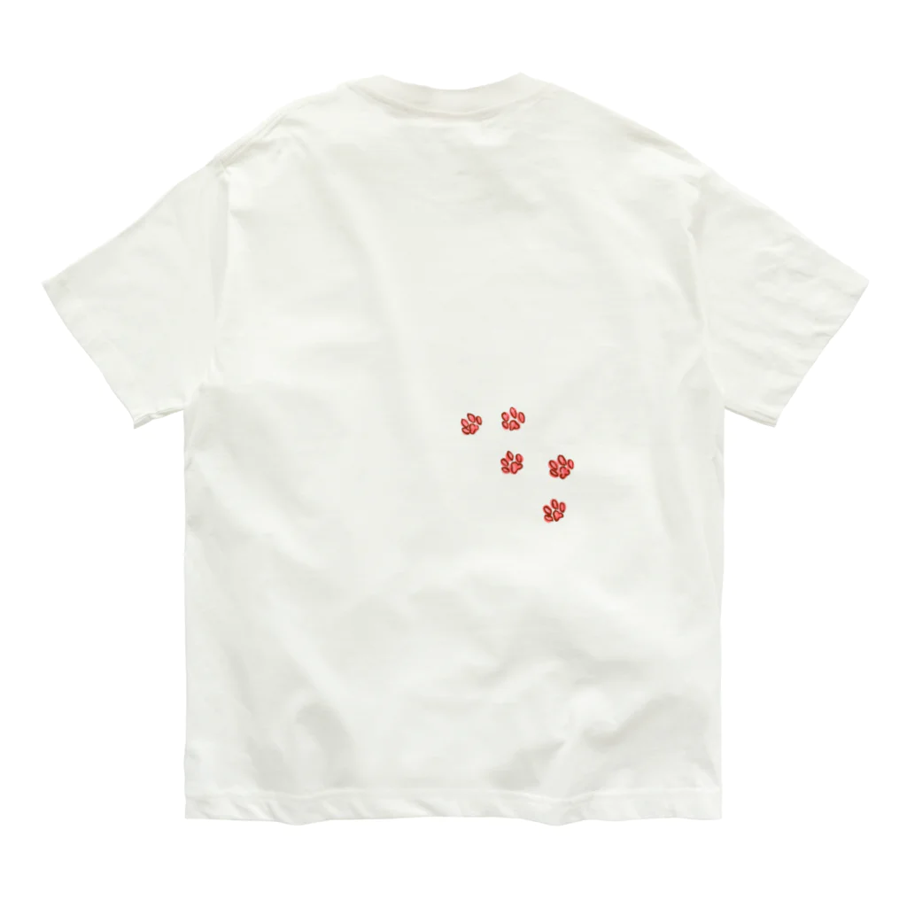 ネコの細道は紅葉色の和ねこ(和柄ver.) Organic Cotton T-Shirt