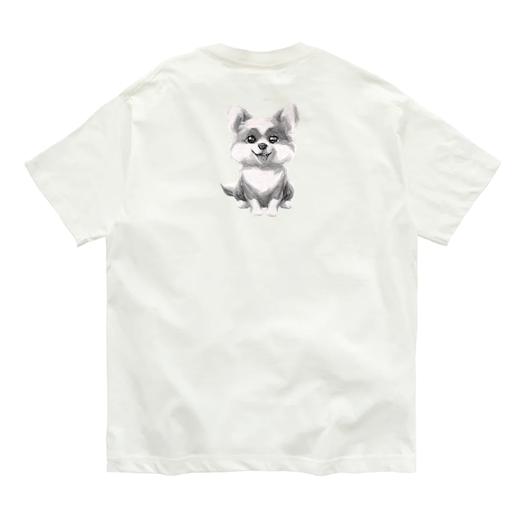 garireoの飼い主を待っている犬 オーガニックコットンTシャツ