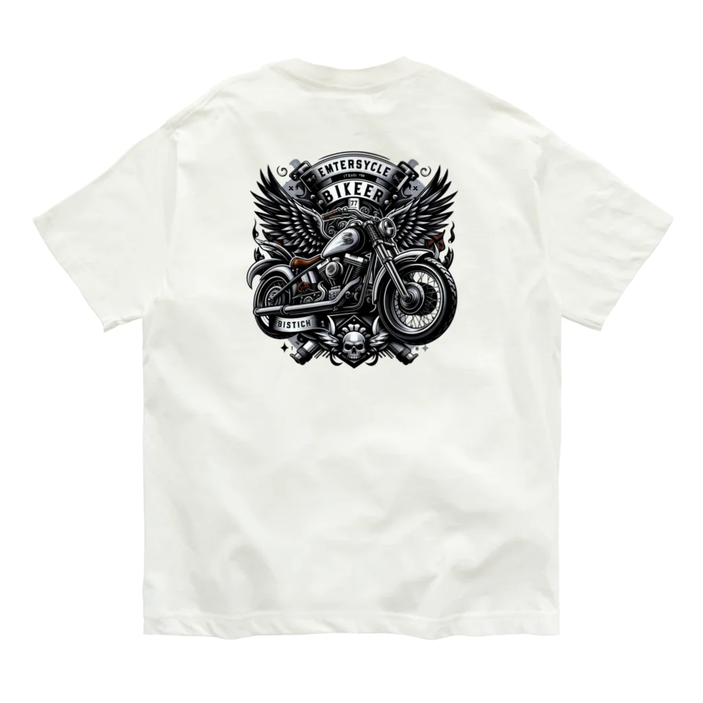 AIまーぼのRebel Ride: ビンテージバイカー Organic Cotton T-Shirt