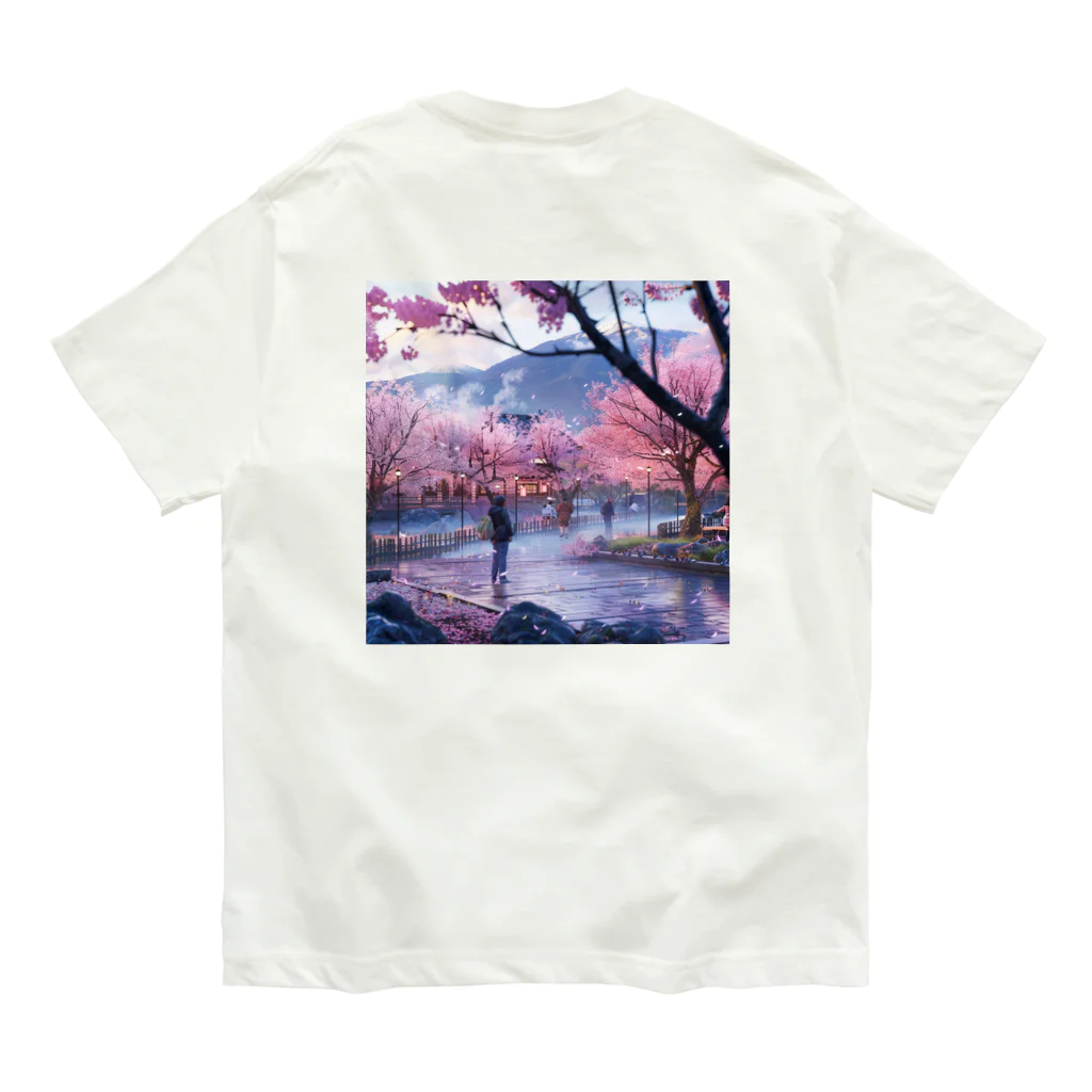 AQUAMETAVERSEの満開の桜を鑑賞する私 アメジスト 2846 Organic Cotton T-Shirt