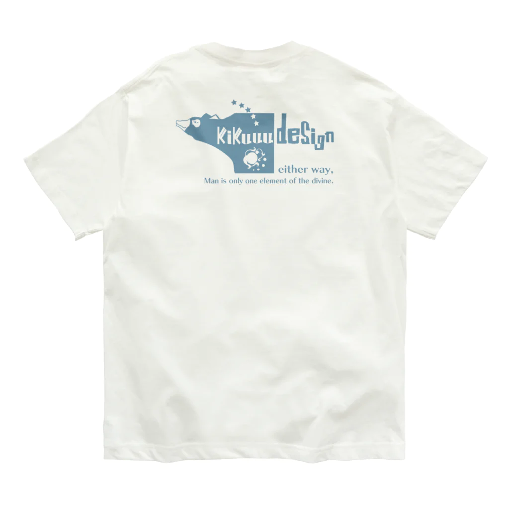 KIKUUUDESIGNのsinra オーガニックコットンTシャツ