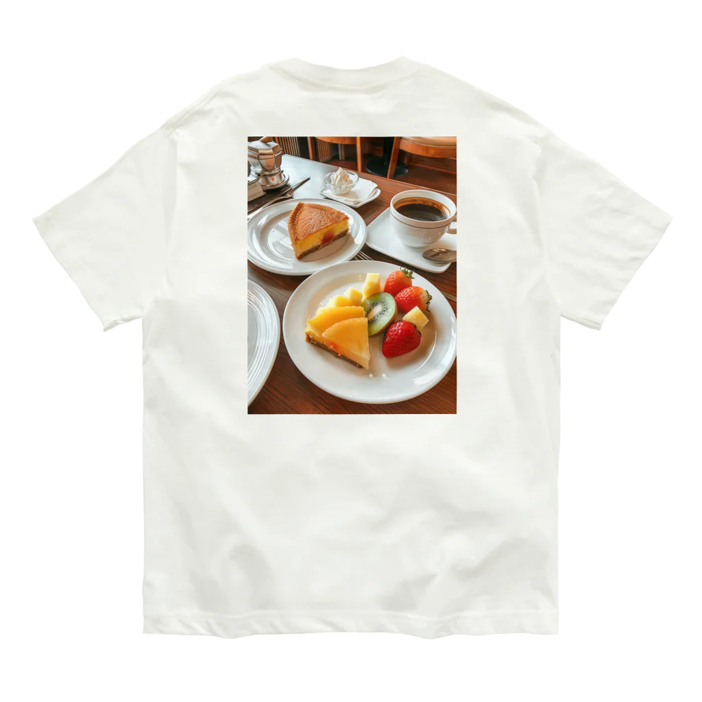 AQUAMETAVERSEのティータイム アメジスト 2846 オーガニックコットンTシャツ