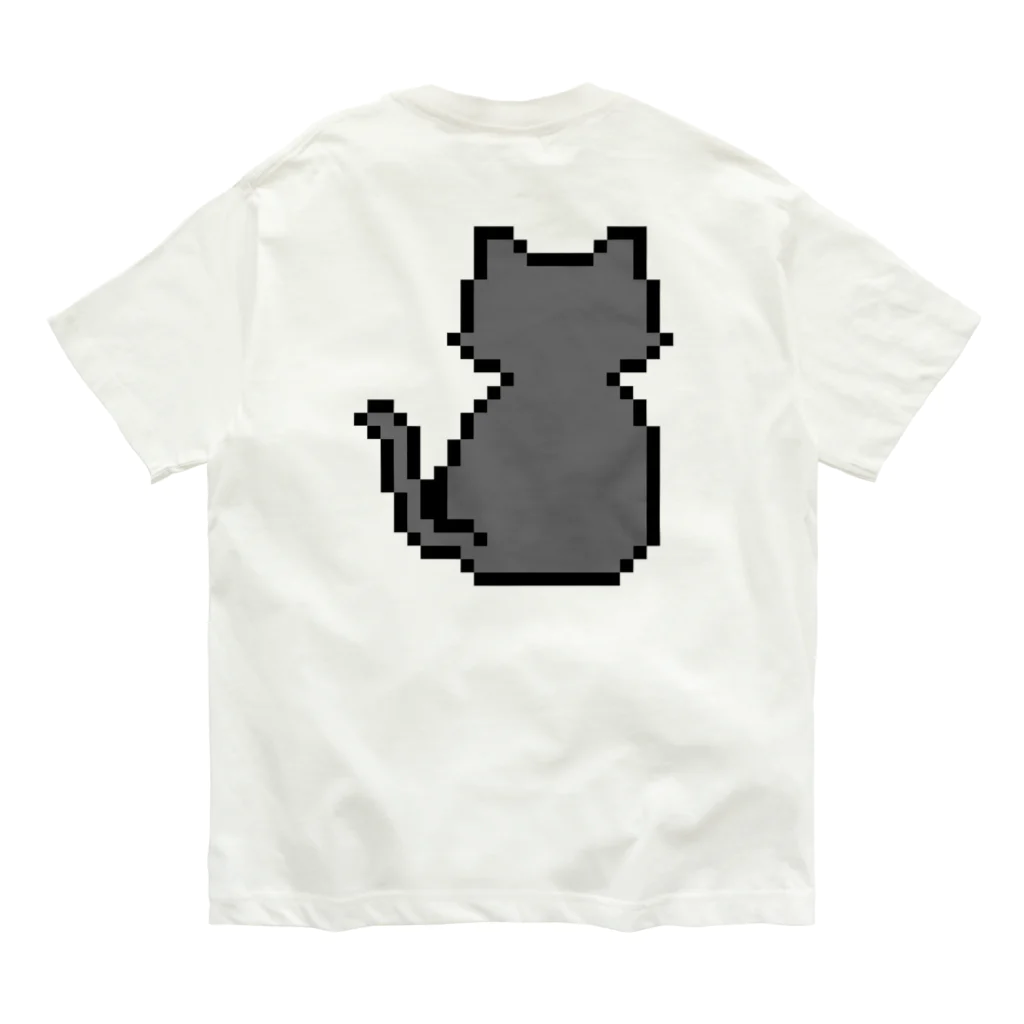 モチクマのハチワレ猫のドット絵 オーガニックコットンTシャツ