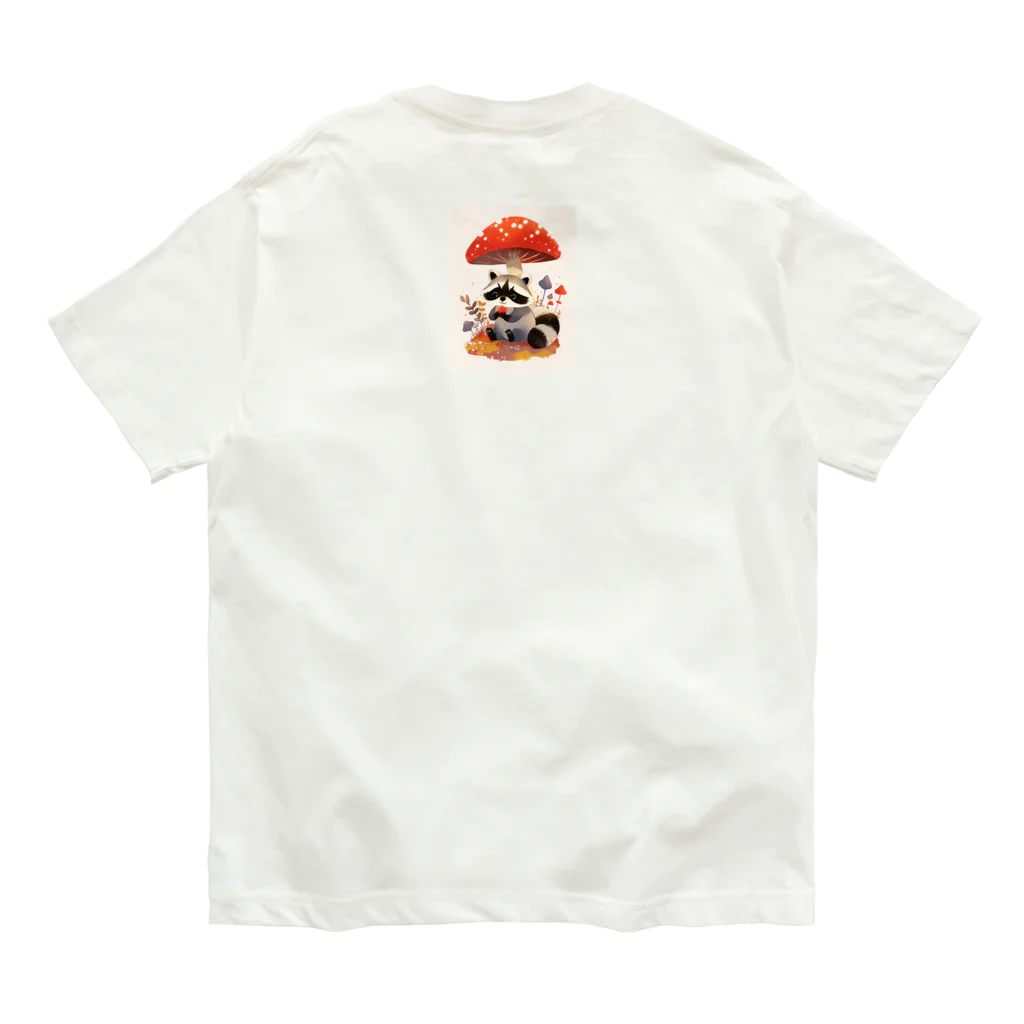 AQUAMETAVERSEのアライグマのお食事　Hime  2530 オーガニックコットンTシャツ