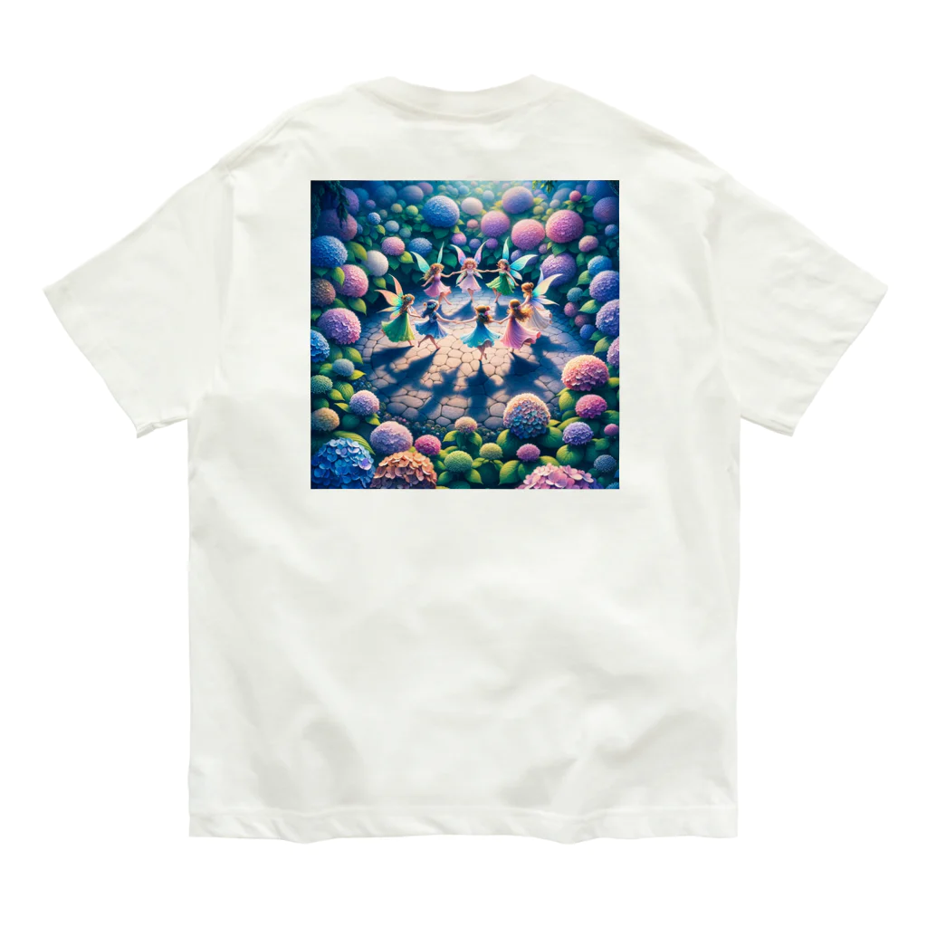 かるるんショップのあじさいと妖精 Organic Cotton T-Shirt