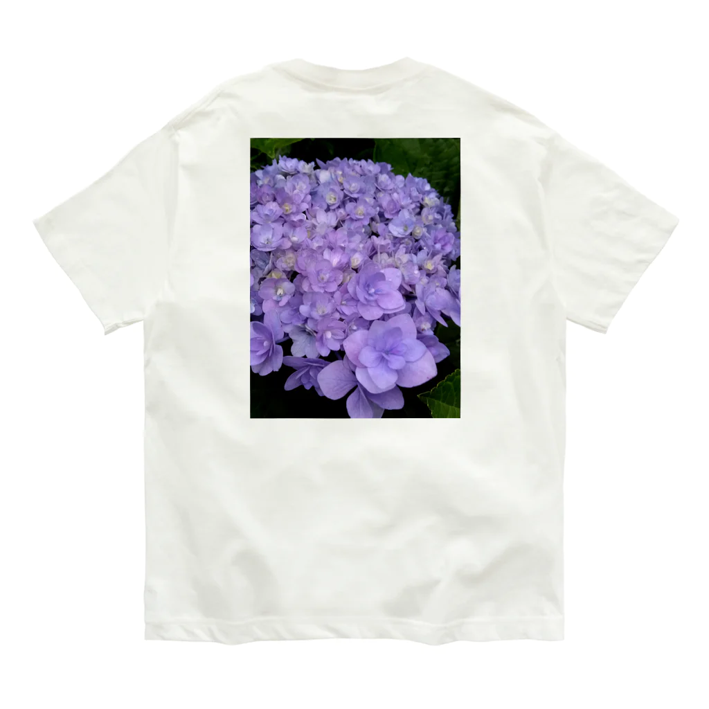 yurisacinの紫陽花（紫） オーガニックコットンTシャツ