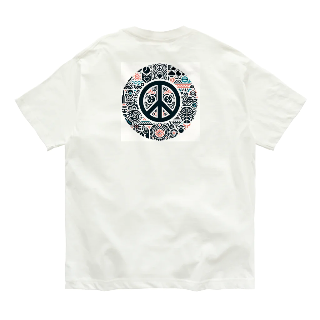 Golden-Cat358の世界平和 みんなの幸せ 素晴らしい世界 Organic Cotton T-Shirt