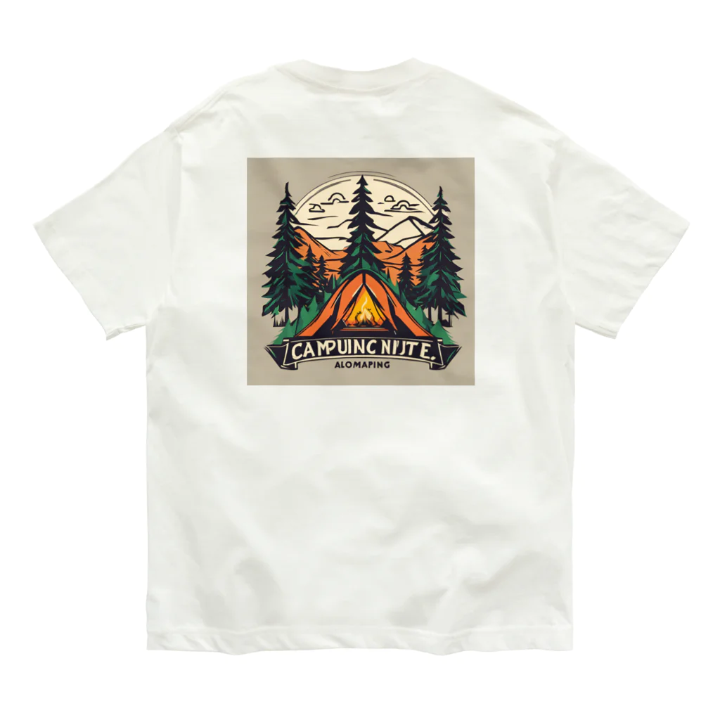 TM Designersの夕森キャンプファイヤー Organic Cotton T-Shirt