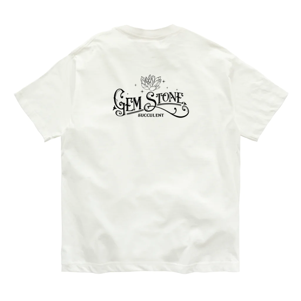 gemのGEMSTONEsucculent オーガニックコットンTシャツ