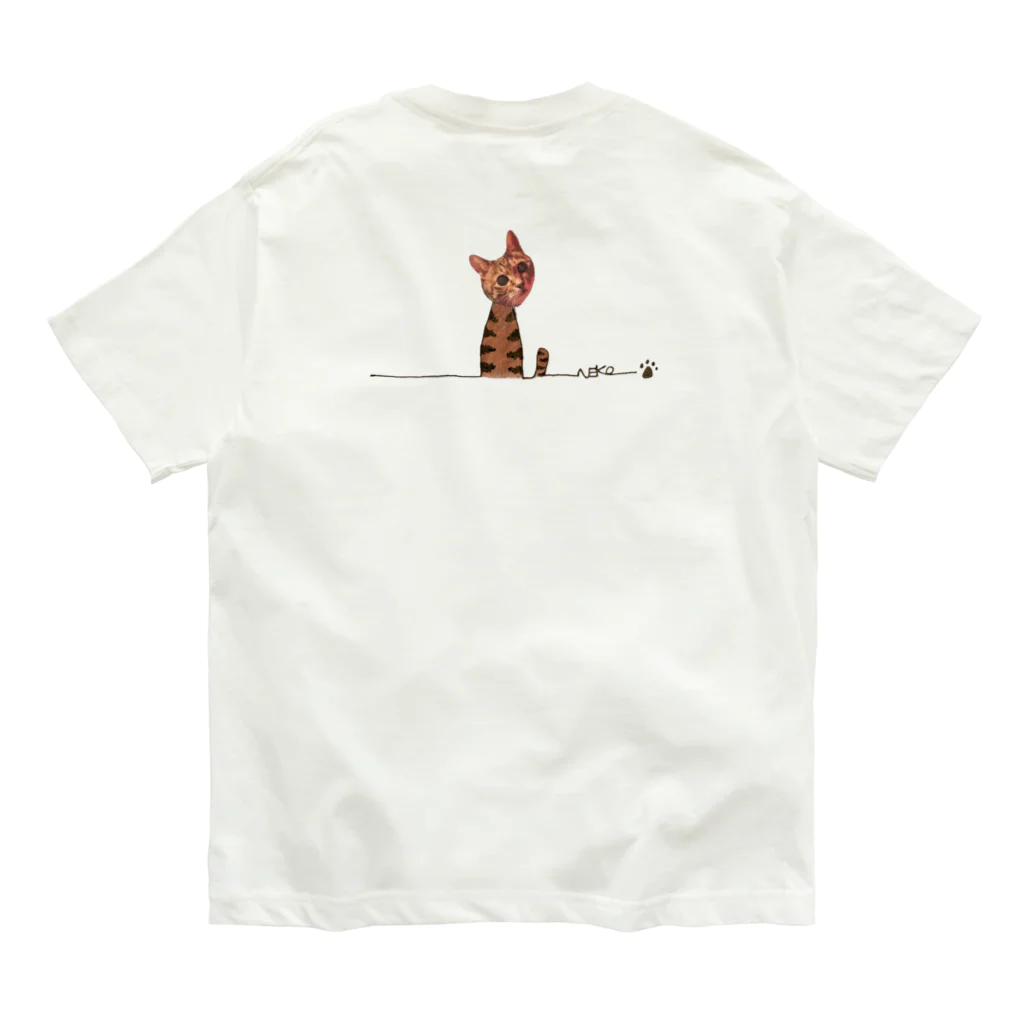 smilemiの振り向きTORAちゃん🐾 オーガニックコットンTシャツ