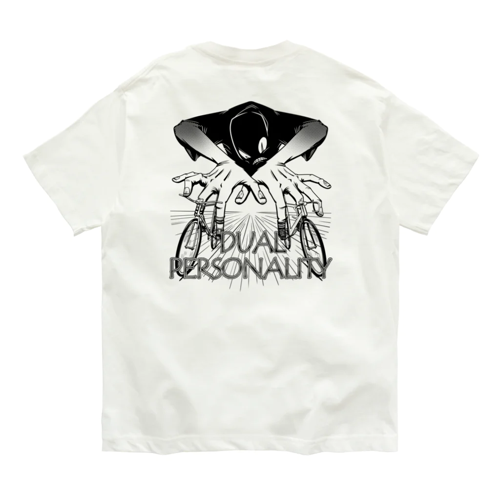 nidan-illustrationの"DUAL PERSONALITY"(B&W) #2 オーガニックコットンTシャツ