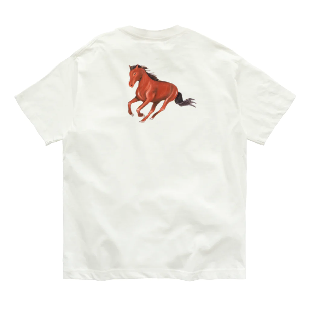 ほっこり絵描きあきこの馬 Organic Cotton T-Shirt