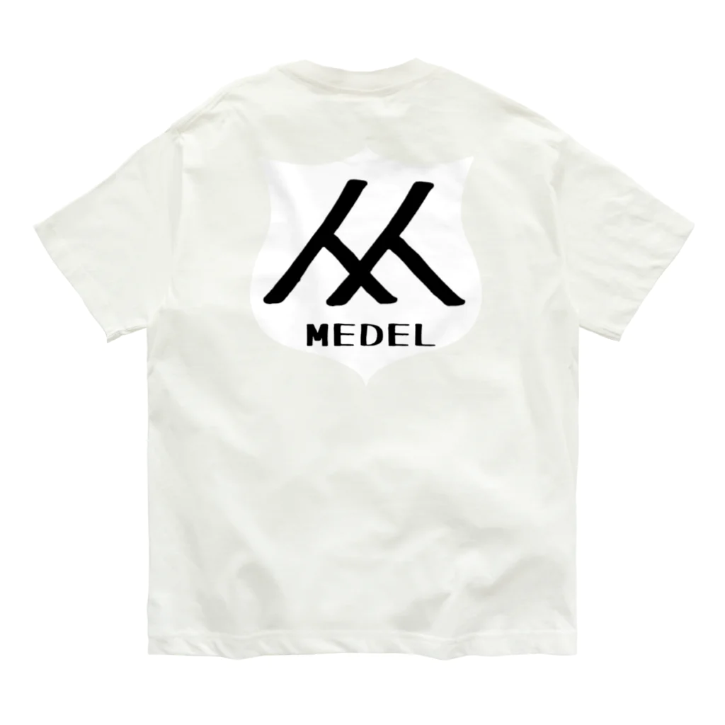 MedelBox™️ のしあわせの白い狸のポン(手描きver.) オーガニックコットンTシャツ