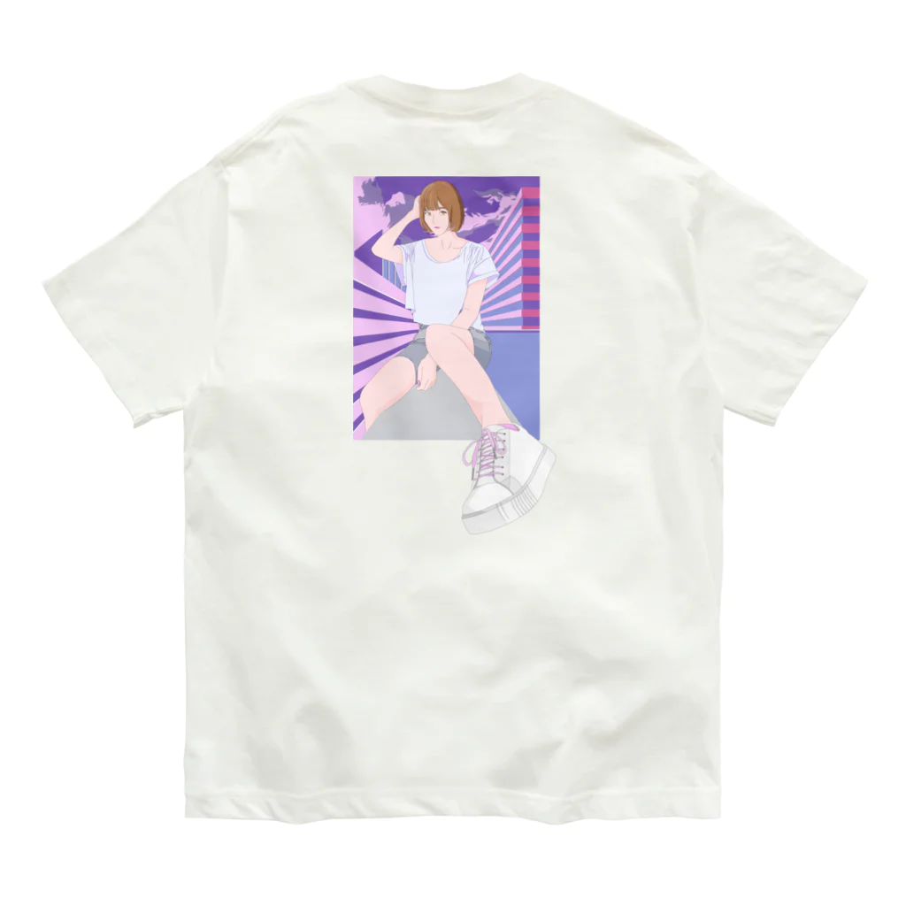 A.IsseiのGirl 3D back オーガニックコットンTシャツ