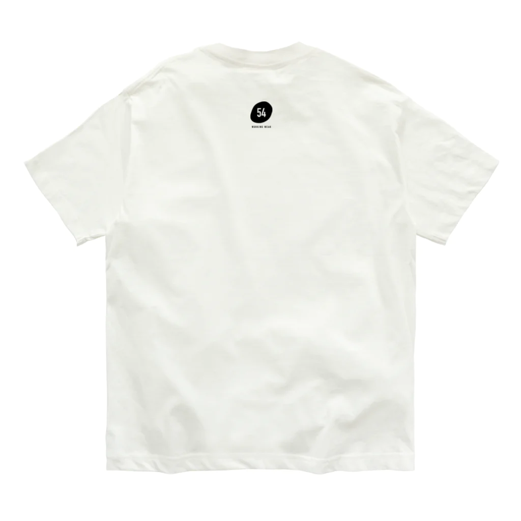 54working goodsの54working wear(bk) オーガニックコットンTシャツ