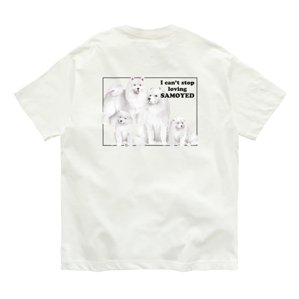 SANKAKU DESIGN STOREの裏/B ハッピーサモエドセット！ Organic Cotton T-Shirt