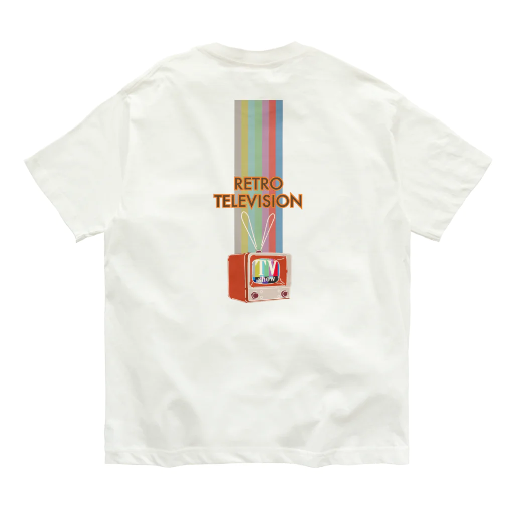 TSUKIKOU SHOP のレトロテレビジョン オーガニックコットンTシャツ