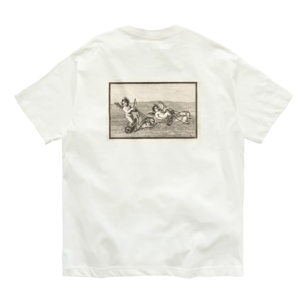 J. Jeffery Print Galleryの天使のイルカ車レース オーガニックコットンTシャツ