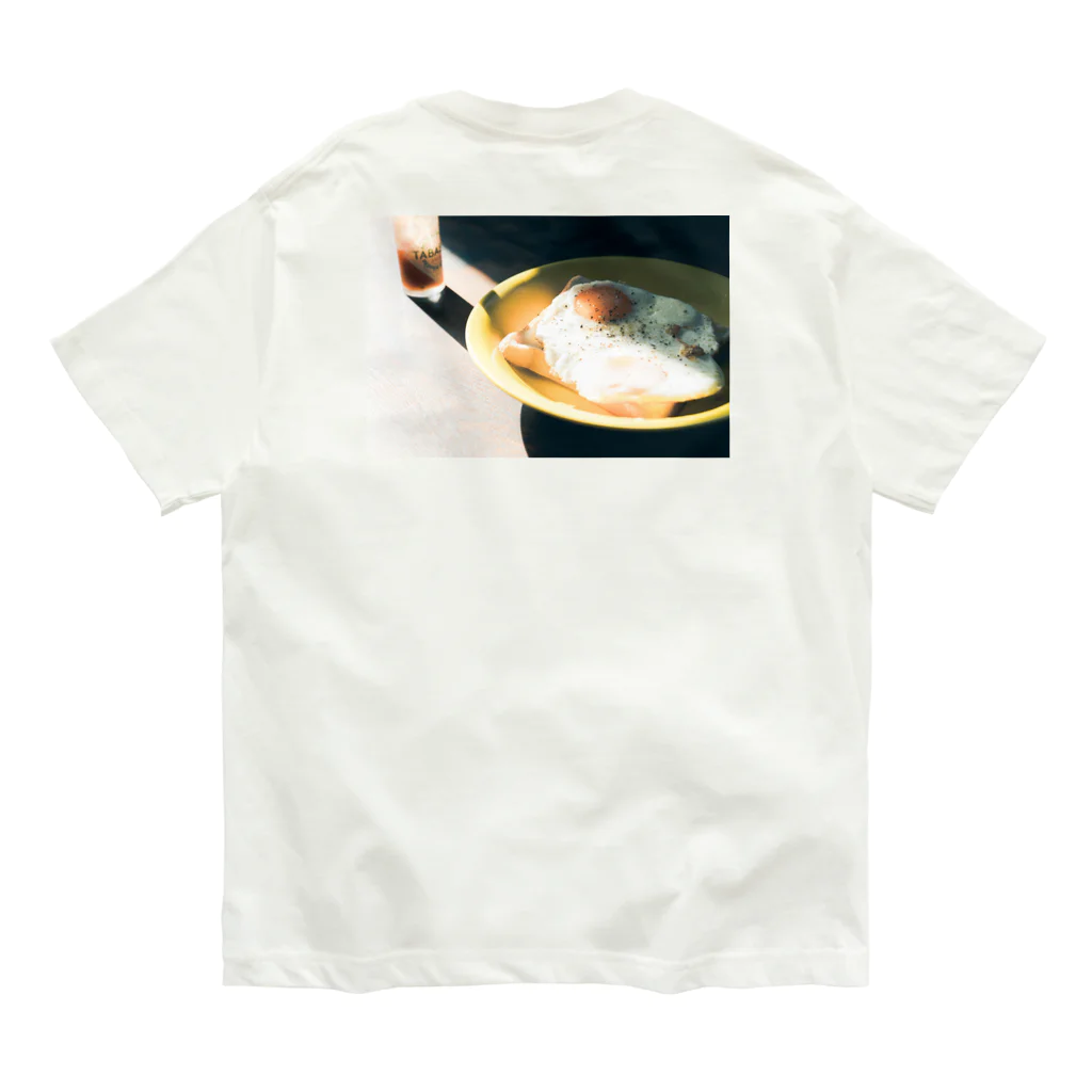 seizanのegg & bread オーガニックコットンTシャツ