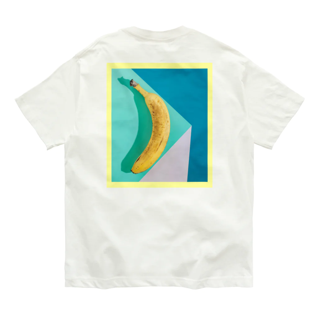 pekopeko no pelo's shop！のbanana × mint green オーガニックコットンTシャツ