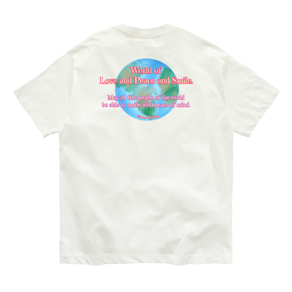 Mona♡ChirolのWorld of Love＆Peace＆SmileーPink Vol.③ー Organic Cotton T-Shirt