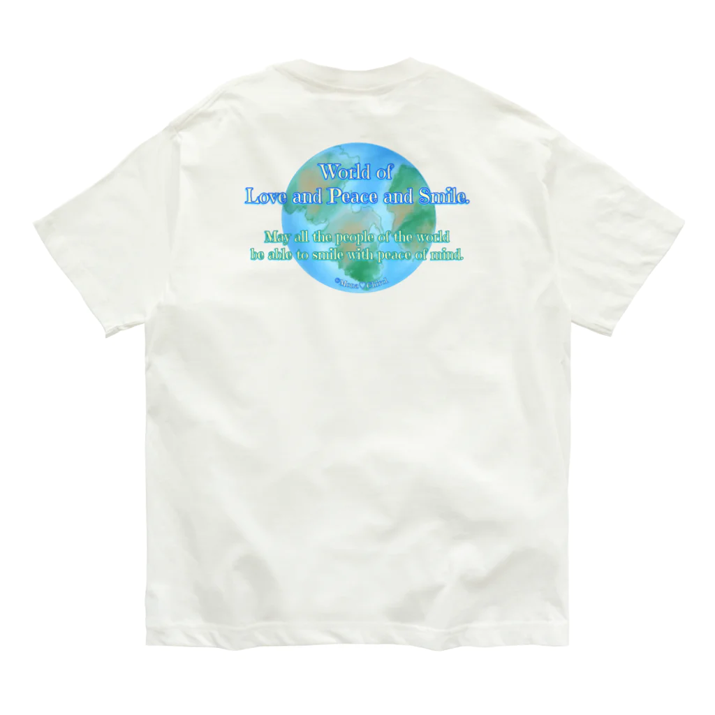 Mona♡ChirolのWorld of Love＆Peace＆SmileーBlue Vol.④－ Organic Cotton T-Shirt