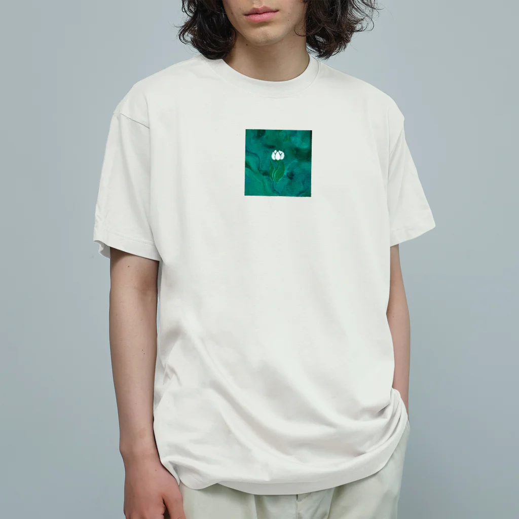 一色に統一できなくて白の睡蓮のようなチューリップ Organic Cotton T-Shirt