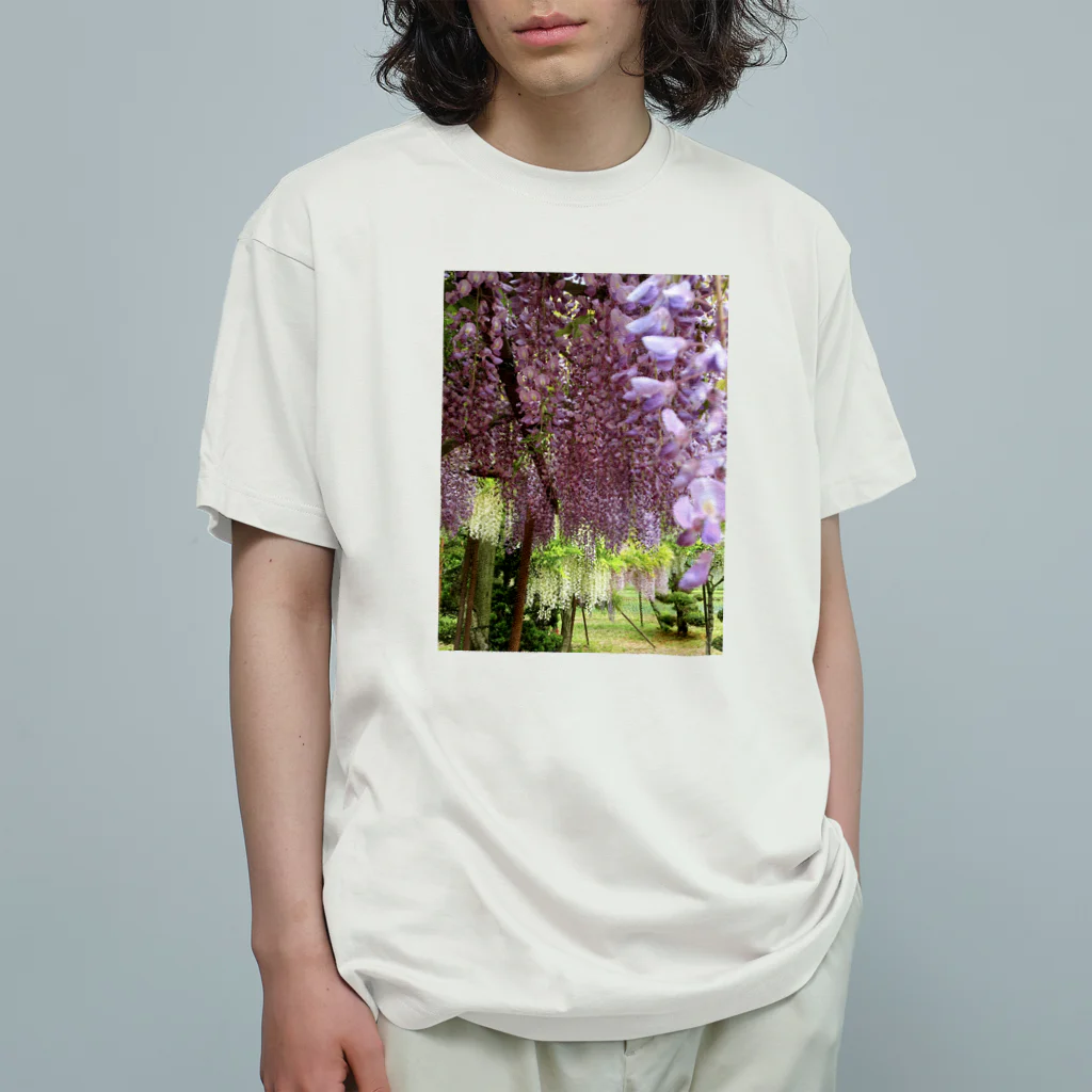 piroskaの藤の花 オーガニックコットンTシャツ