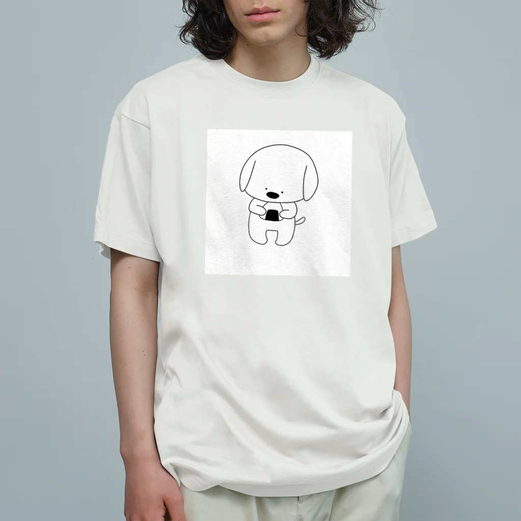 NenNeのもぐもぐわんちゃん(おにぎり) オーガニックコットンTシャツ