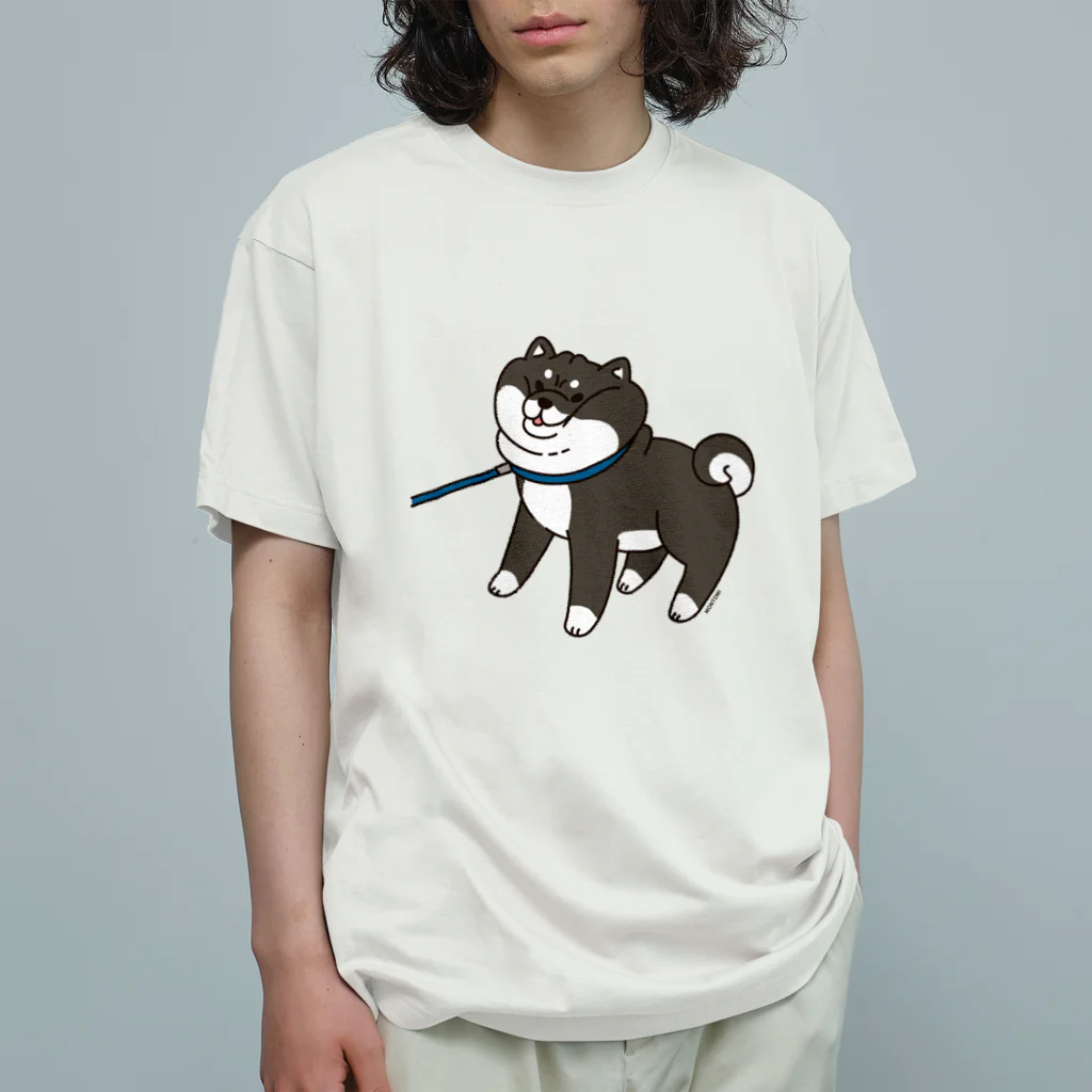 もんとみ | もっちり動物造形作家の散歩から帰りたくない黒柴 オーガニックコットンTシャツ