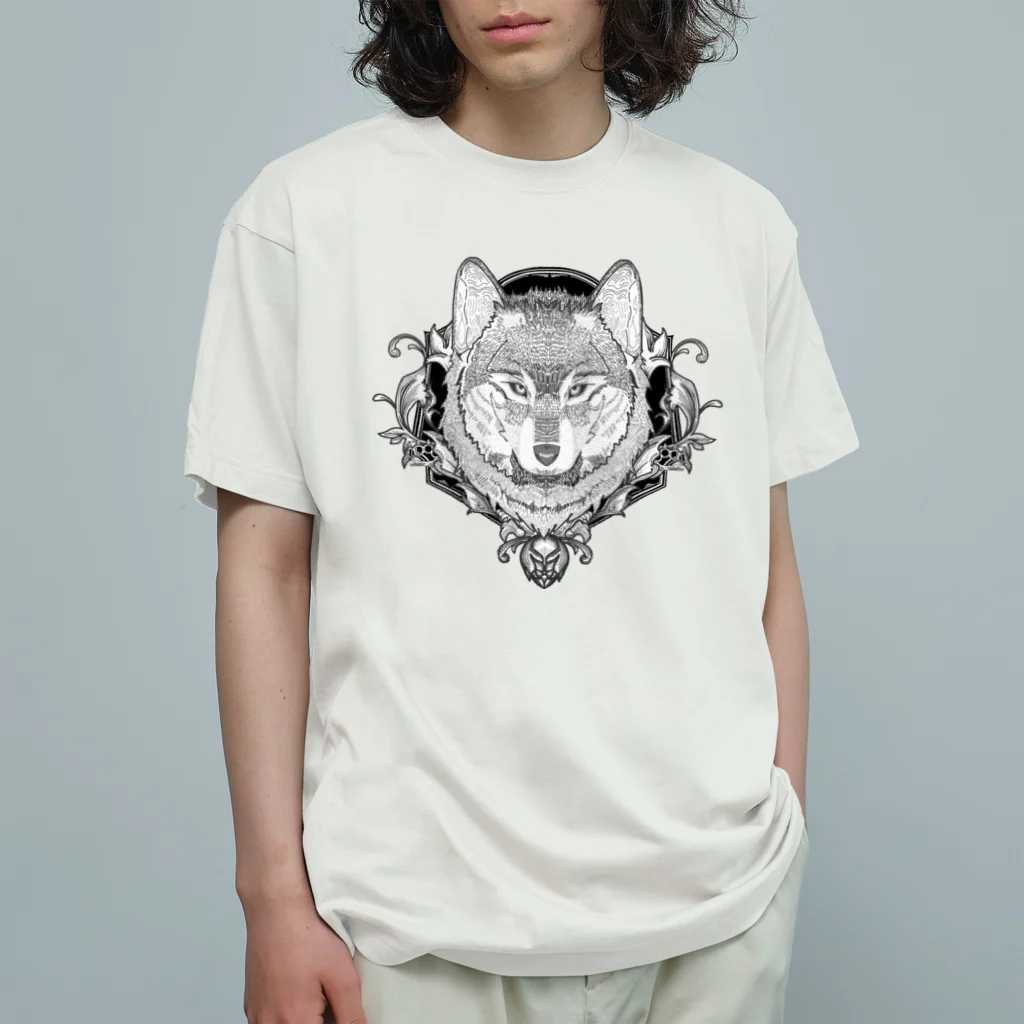 𝙽𝚘 𝚁𝚘𝚜𝚎 𝚆𝚒𝚝𝚑𝚘𝚞𝚝 𝙰 𝚃𝚑𝚘𝚛𝚗.のwolf オーガニックコットンTシャツ