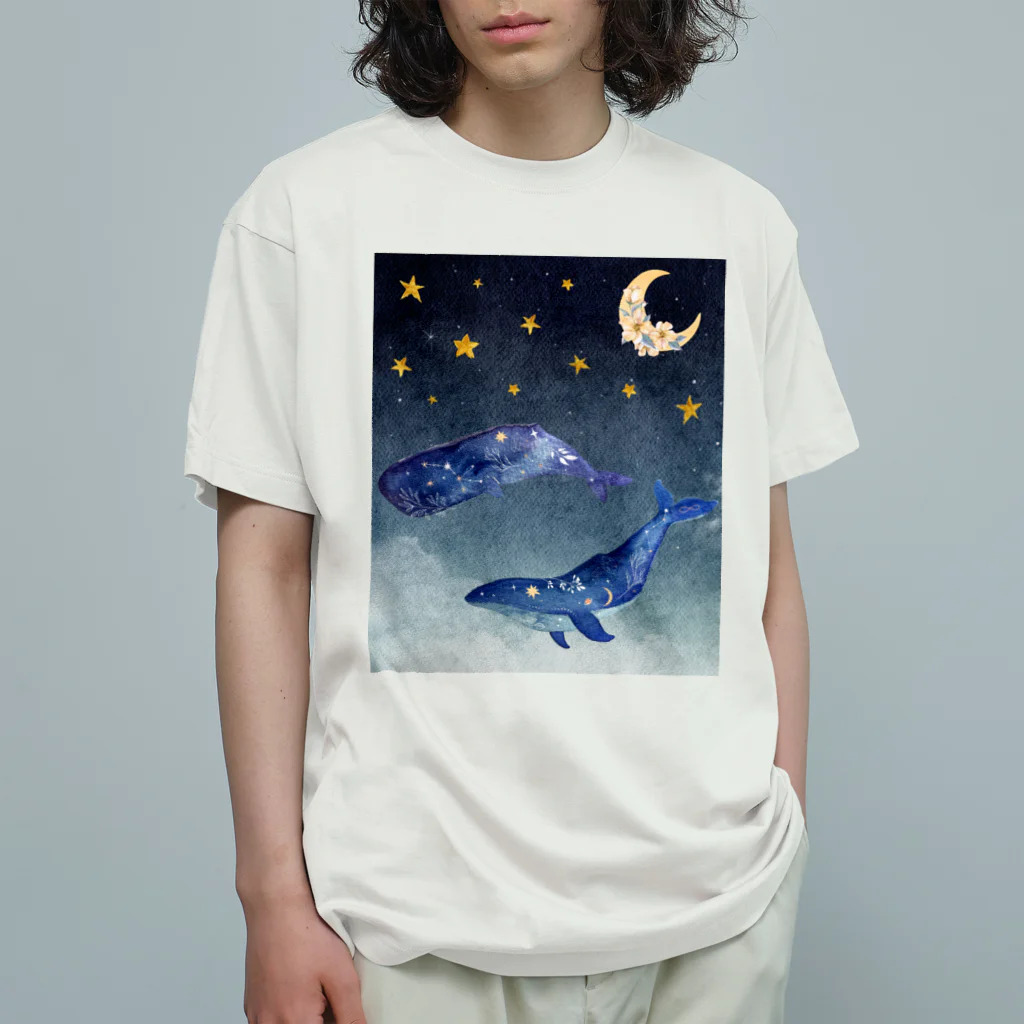 NEONEONの夜を泳ぐクジラ Organic Cotton T-Shirt