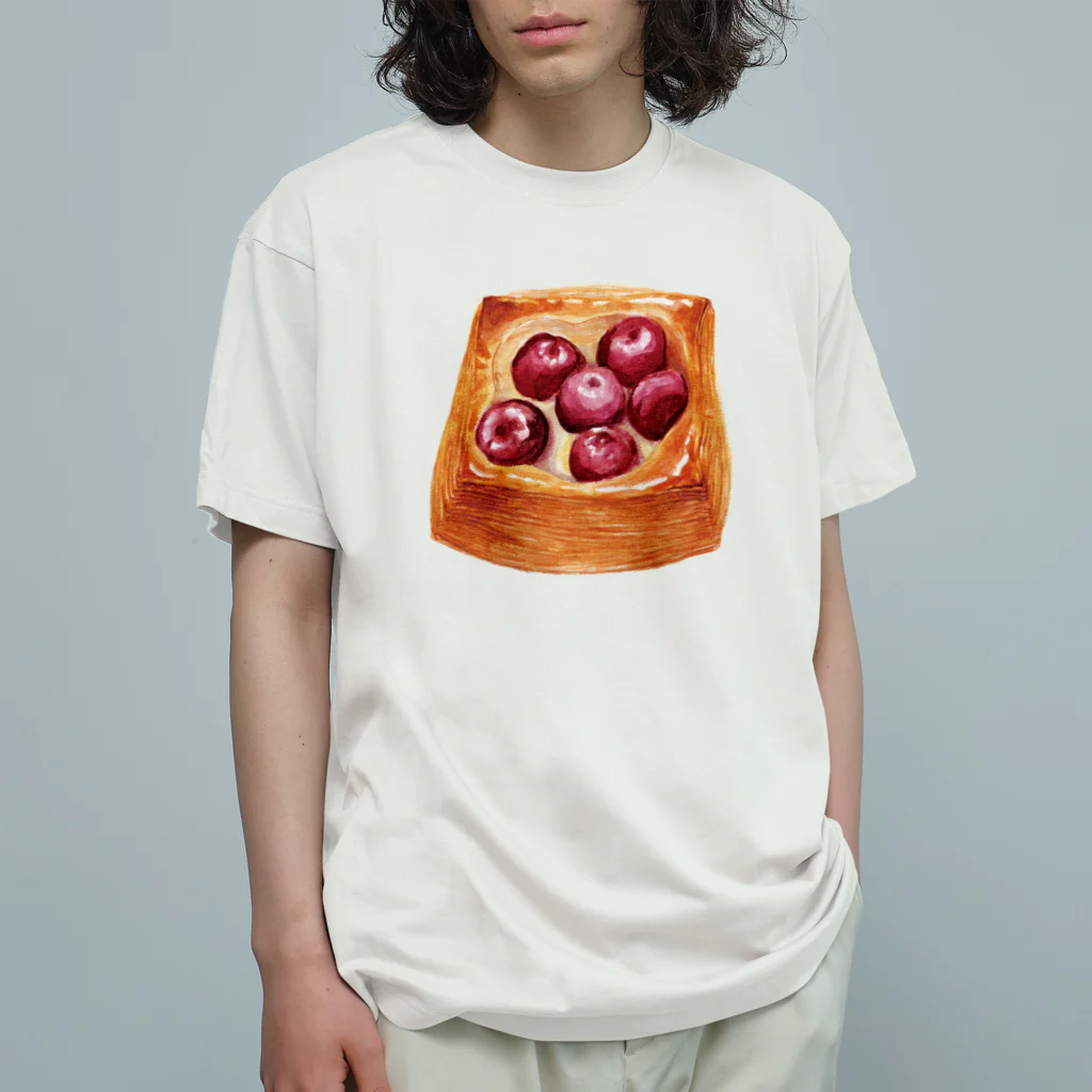 REIKO SHIBUYAの菓子パンが好き　〜チェリーデニッシュ〜 オーガニックコットンTシャツ