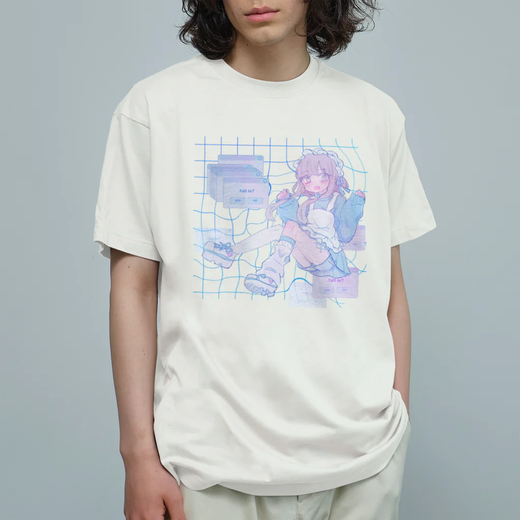 あくむ病院のfall in clear（ゆめかわいいトリップ） オーガニックコットンTシャツ