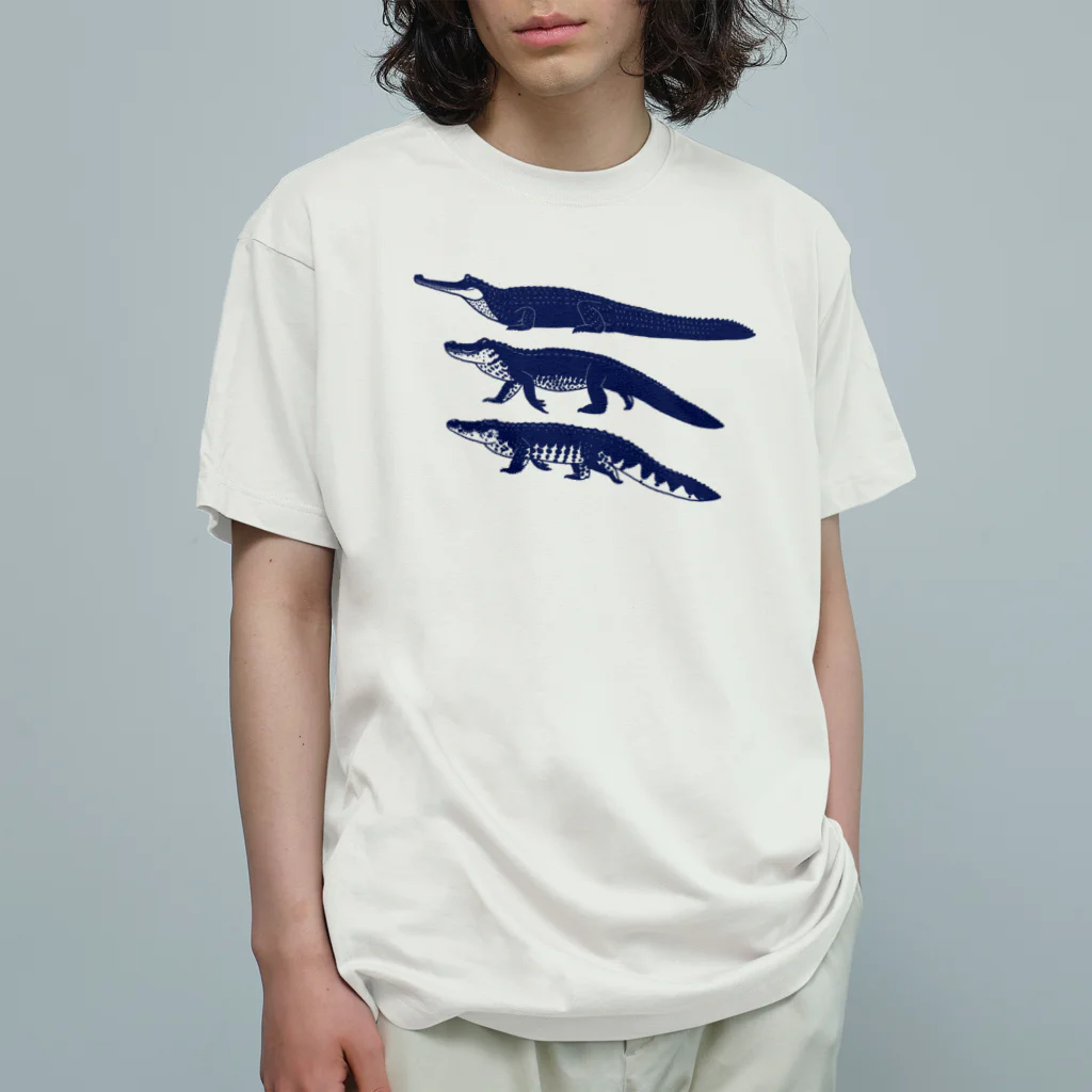 segasworksのワニワニワニさん（青） Organic Cotton T-Shirt