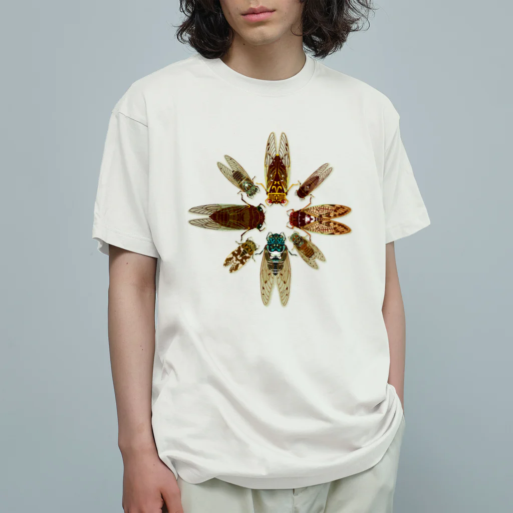 みのじの日本の蝉 Organic Cotton T-Shirt