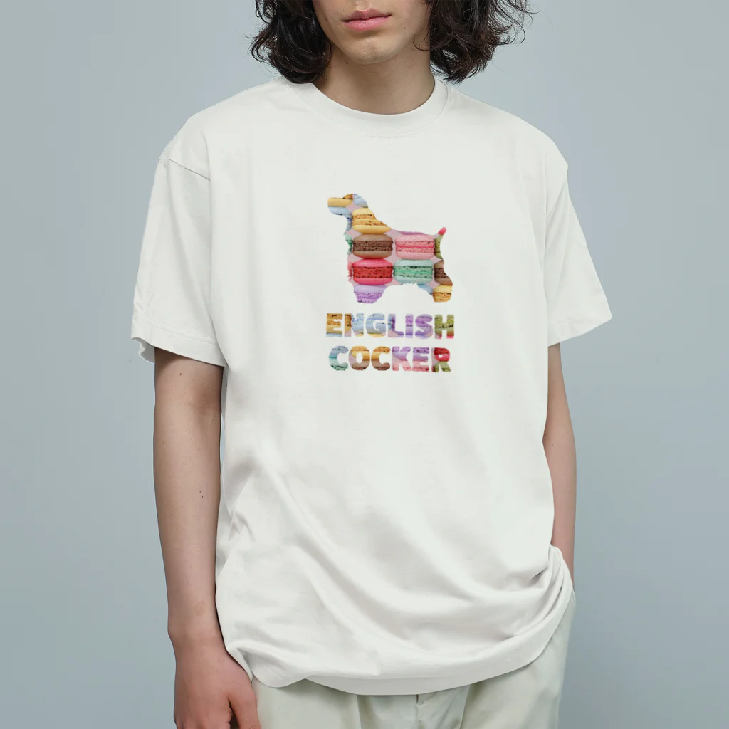 onehappinessのイングリッシュコッカースパニエル　マカロン Organic Cotton T-Shirt