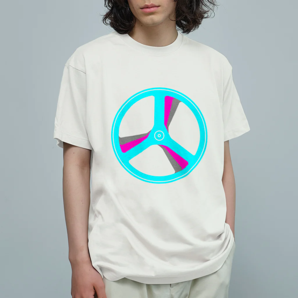 komgikogikoの3バトンホイール Organic Cotton T-Shirt